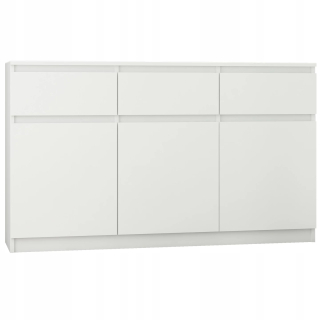 Komoda do obývačky - Skrinka na komoda Helena 120 cm 2d4s biele 4 zásuvky