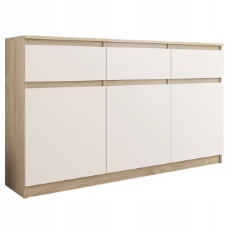 Komoda do obývačky - Biely šatník dva -Vodné 2 zásuvky výška 190 SZ 80 cm