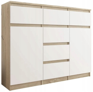 Komoda do obývačky - Sada skladacia tabuľka 180 cm a 8 remeselníckych stoličiek