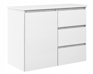 Komoda do spálne - Biela komoda 90 cm K2 Pasné pre miestnosť salón
