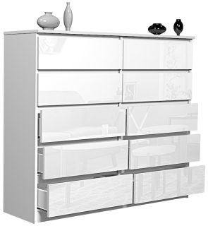 Komoda do obývačky - Kostol bieleho lesku York 120 10 zásuviek -produkt