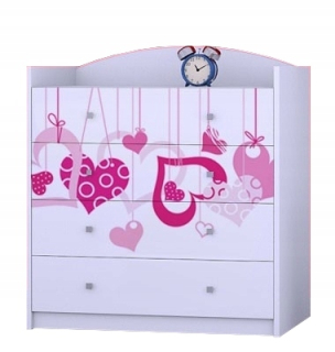 Komoda do študenskej izby - Happy K06 hrudník - biela