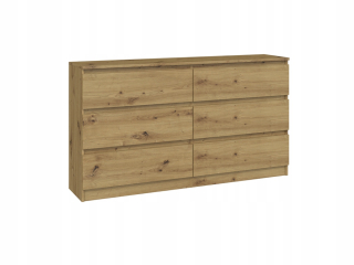 Komoda do detskej izby - Malwa M6 140 Kúzačka - Artisan Oak Oak Oak