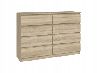 Komoda do detskej izby - MALWA M8 140 KOMERTY - Dub Oak Oak Sonoma