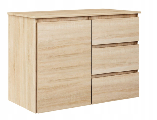 Komoda do študenskej izby - Megan K2 hrudník Sonoma Opa 90 cm pre miestnosť salón