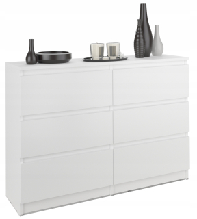 Komoda do detskej izby - Zásuvky R-120 skrinky 6 zásuviek biele R120