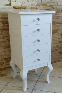 Komoda do detskej izby - Hrudník / stĺpik s 5 zásuvkami s vysokým lektom