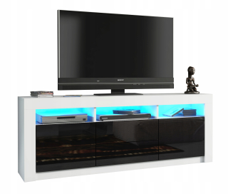 Skrinka pod TV - Zásuvky na kufre RTV Skrinky orechové zásuvky 150 cm LED