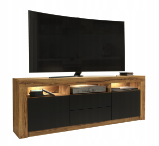 Tv stolík do obývačky - Tabuľka 80x120/160 Walnut Fold -out pre obývaciu izbu