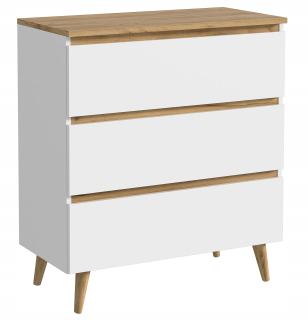 Komoda do obývačky - Moderná skrinka na komoda 120 8 zásuviek dub wenge