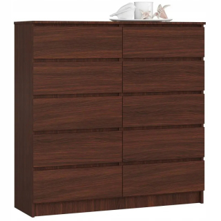 Komoda do obývačky - Moderné zásuvky na skrinku10 zásuviek 160 cm biela rohož