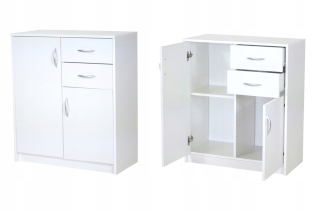 Komoda do študenskej izby - Sada 2 čalúnených poufs monta zamatovo zelená