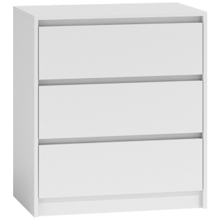 Skrinka na komoda 3 zásuvky výška 78 cm k3 biela