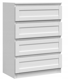 Komoda do študenskej izby - Skrinka na komoda 4 zásuvky M4 Storage White