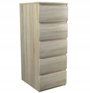 Komoda do detskej izby - Skrinka na komoda 5 zásuvky W5 Sonoma Oak