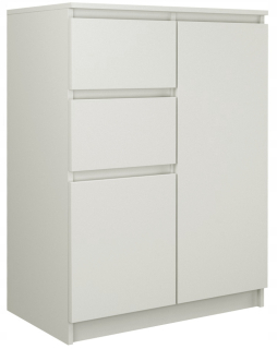 Komoda do obývačky - Skrinka na komoda 97 cm 2 x dvere 2 zásuvky 2d2s biele