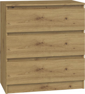 Komoda do študenskej izby - Knižovacia komisia na skrinke na komode 3 zásuvky M3 Oak Artisan