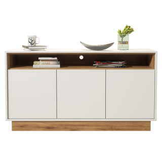 Komoda do obývačky - Kuchovňa retro skrinky Scandinavian Oak White LFT108