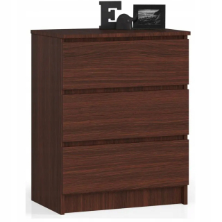 Komoda do obývačky - Tabuľka skrinky na komoda 60 cm 3 wenge zásuvky
