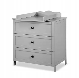 Komoda do študenskej izby - Kučeravá komoda s Kluupś Klupś Grey Classic