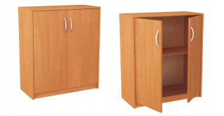 Komoda do študenskej izby - Dva -hlavná komoda s poličkou K017 Alder Cabinet