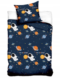 Kompletný set posteľných obliečok - Posteľná súprava 140x200 Cosmos Planet Mars Earth