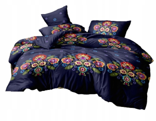 Kompletný set posteľných obliečok - Sada podstielky 200x220 Lowicz Folk Flowers
