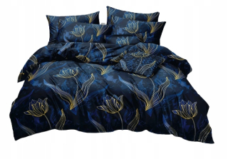 Kompletný set posteľných obliečok - Posteľná sada 200x220 kvety kvety kvety