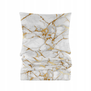 Kompletný set posteľných obliečok - 3D posteľná súprava 160x20 White Marble 2350