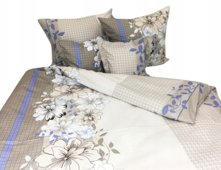 Kompletný set posteľných obliečok - Posteľná bielizeň s kôrom 160x200 Silver Milano Gray
