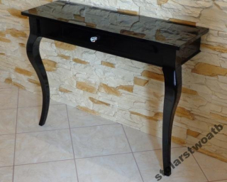 Toaletný stolík - Toaletný stolík ATB 870 PLN Čierny lesk 90 x 75 x 33 cm
