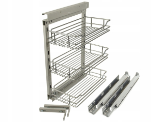 Vysuvný kôš - Nákladný košík 30 Chrome Miekki Closer 3 Half Oldx Blum