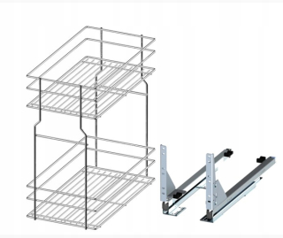 Vysuvný kôš - Nákladný kôš 2p 40 cm tiché záverečné chrómové plavba