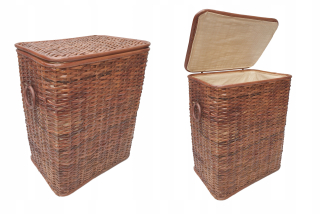 Kôš na bielizeň - Bashing Basket pre práčovňu spodného prádla s Rattan 59x53x38 cm