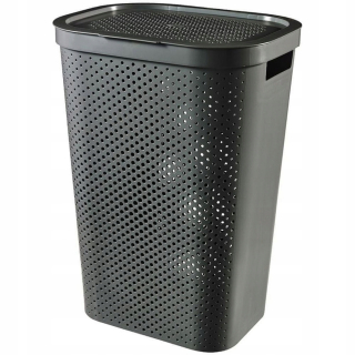 Kôš na bielizeň - Curver Infinity 60L Grey Práčovňa košík