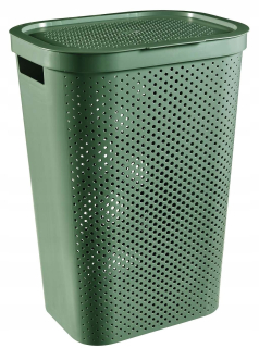 Kôš na bielizeň - Bielizne košík na spodnú bielizeň Zeleň 59 l Infinity