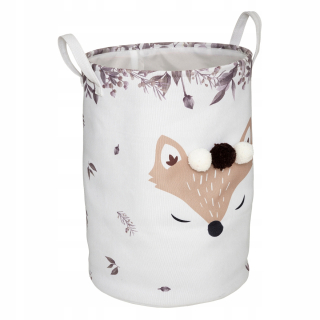 Úložný box pre deti - Skladanie hračiek s priemerom pompomov Fox 35 cm
