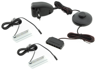 Osvetlenie nábytku - KPLE KPL.2X LED PVC CLIP pre sklenenú poličku +napájanie