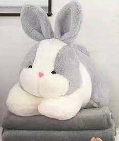 Kompletný set posteľných obliečok - Šedá králika Podusio prikrývka 2in1