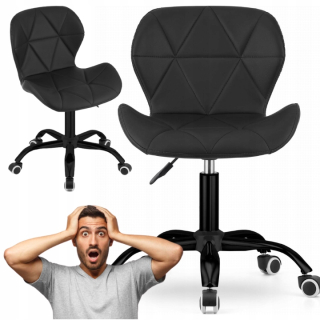 Ergonomická kľakačka - Stolička pre mládež čiernej otočnej kože