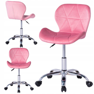 Ergonomická kľakačka - Ružová stolička Rotary Velor stoličky