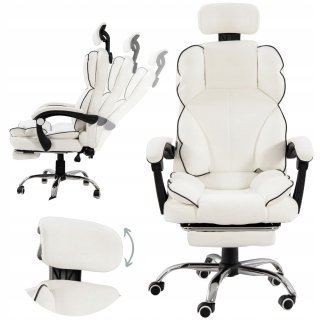 Kancelárske kreslo - Kancelárska stolička kancelárie Seli White Rotary Office