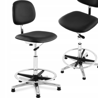 Kancelárska stolička, kreslo - Čierna otočná kancelárska stolička ergonomické kreslo