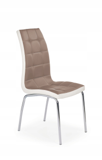 Kuchynská, jedálenská stolička - Predseda K186 Cappuccino Eskóra Chrome K -186 HALMAR