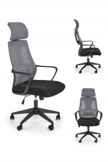 Kancelárske kreslo - Valdez Office otočné kreslo šedá halma sieť