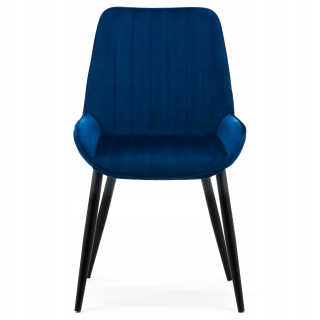 Kuchynská, jedálenská stolička - Čalúnené stoličky prešívané Velor Navy Blue