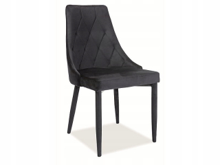 Kuchynská, jedálenská stolička - Čalúnené stoličky Trix Velvet Black Signál