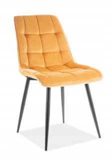 Kuchynská, jedálenská stolička - Čalúnené stoličky Chic Velvet Bluvel 68 Curry