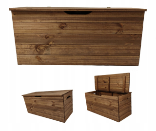 Komoda, box do spálne - Drevený kmeň podkrovie kudy kud 85 l hnedá