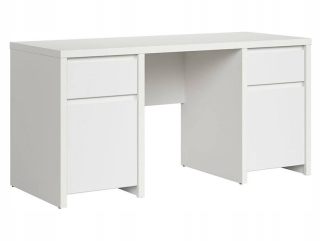 Písací stôl pre mládež - Kaspian Youth Desk White Matt zásuvky BRW
